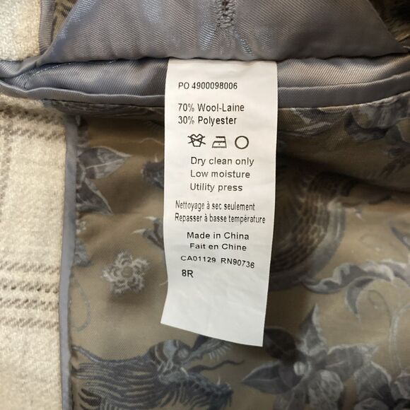 Tallia Boys Size 8 R Tan Plaid Wool Blazer Jacket Button Closure Plaid Coat - Picture 11 of 11